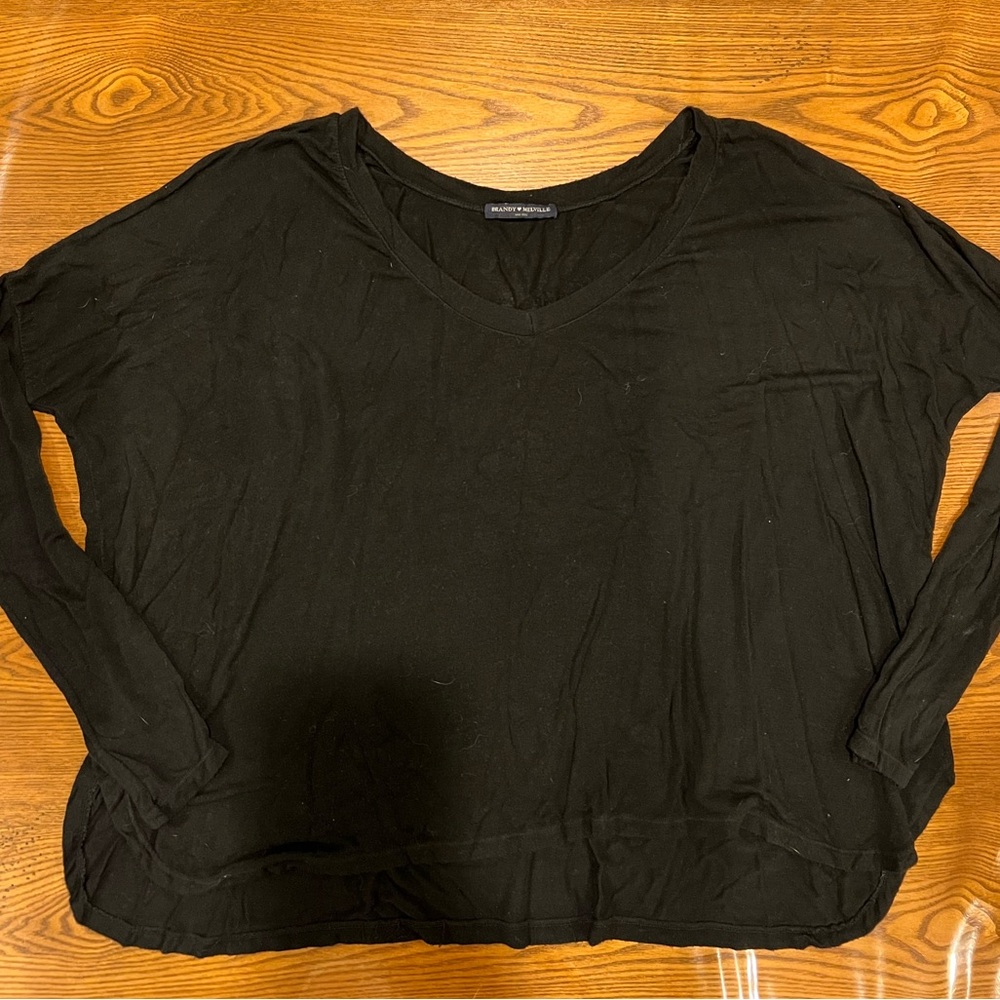 Brandy Melville Black Long Sleeve Top